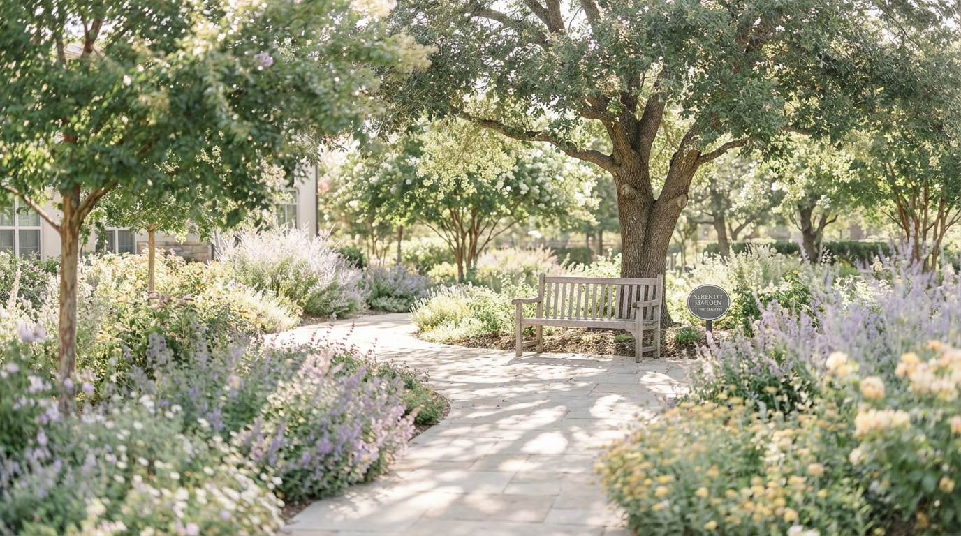 Peaceful community garden